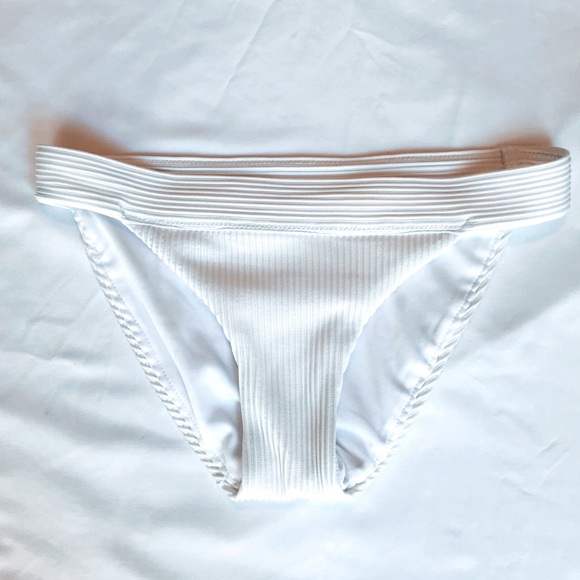 Hollister Other - Hollister White Ribbed Bikini Bottoms